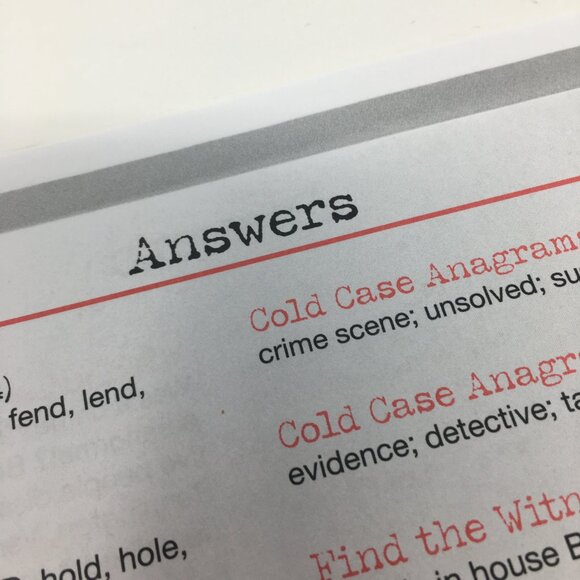 Brain Games Cold Case Puzzles Mental Exercises Softbound Spiralbound Book - Picture 9 of 9